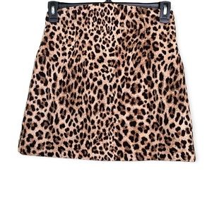 Zara Animal Print Mini Skirt